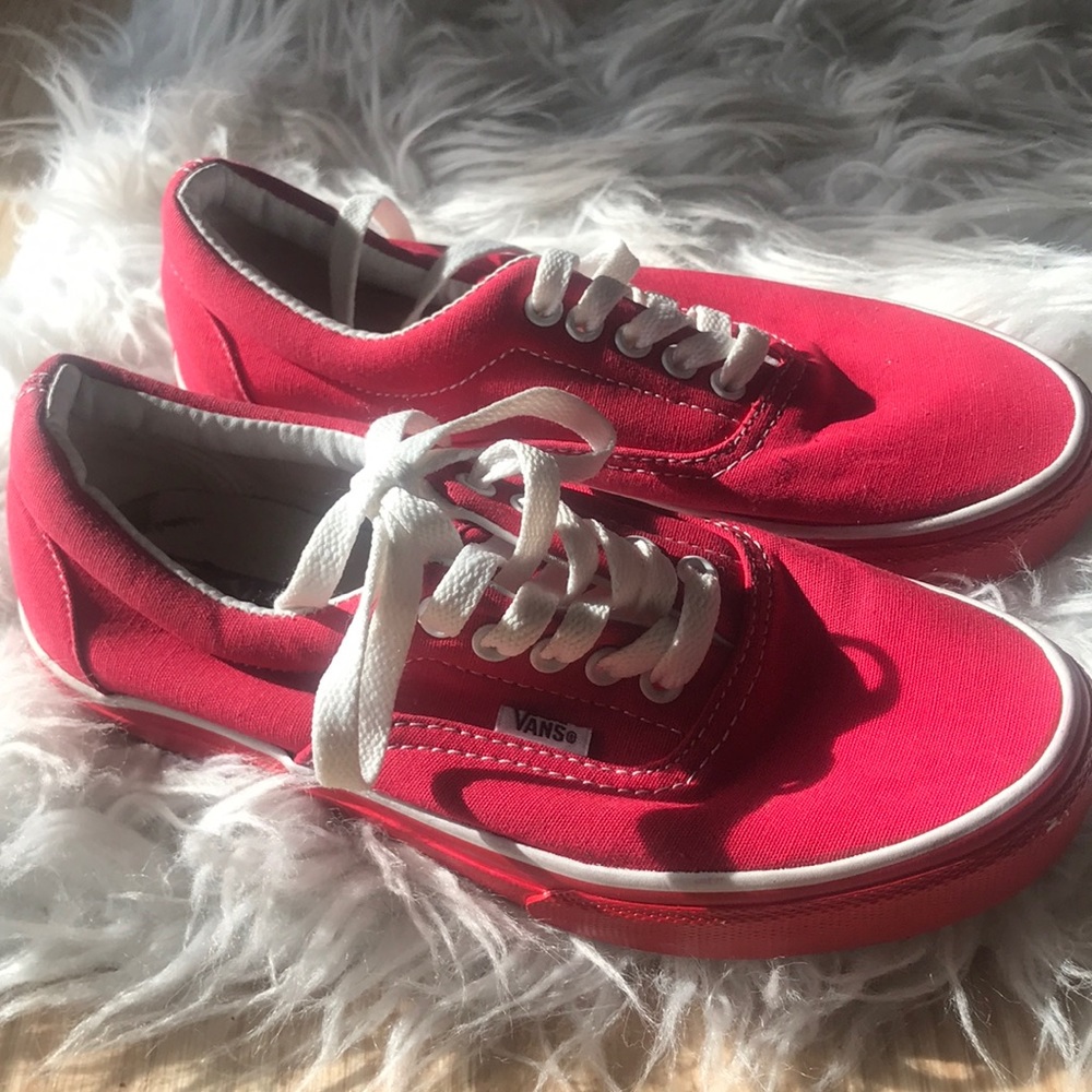 Red Vans Men Size 6 Fits Women Size 6/6.5